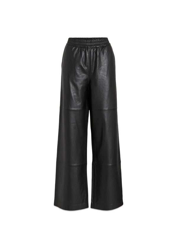ROUISABEL HW FL WF LEATHER TROUSER/PF - Meteorite-Pants-ROUGE EDIT-Butler Loftet