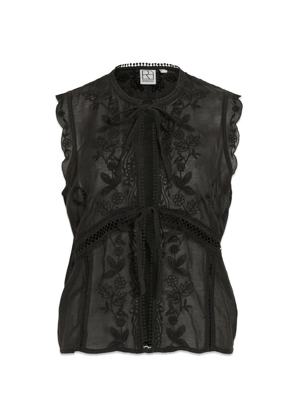 ROUIVY S/L TIE NECK TOP - Meteorite-Top-ROUGE EDIT-Butler Loftet