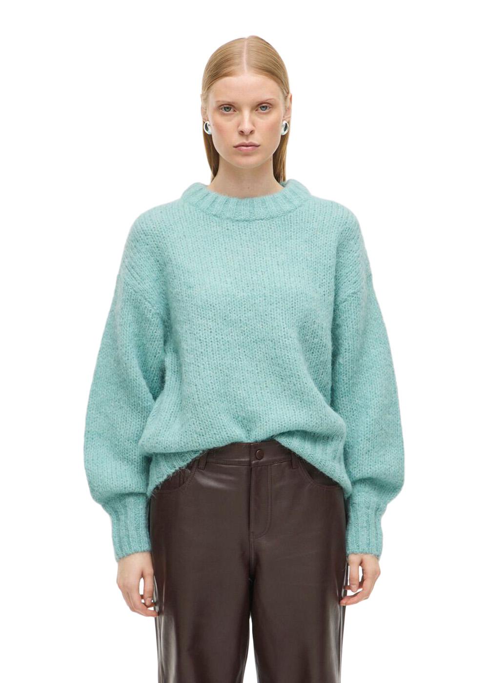 ROUND NECK KNITTED PULLOVER - Aquifer-Knitwear-ROUGE EDIT-Butler Loftet