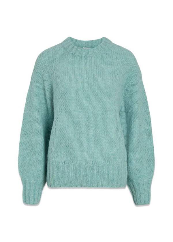 ROUND NECK KNITTED PULLOVER - Aquifer-Knitwear-ROUGE EDIT-Butler Loftet