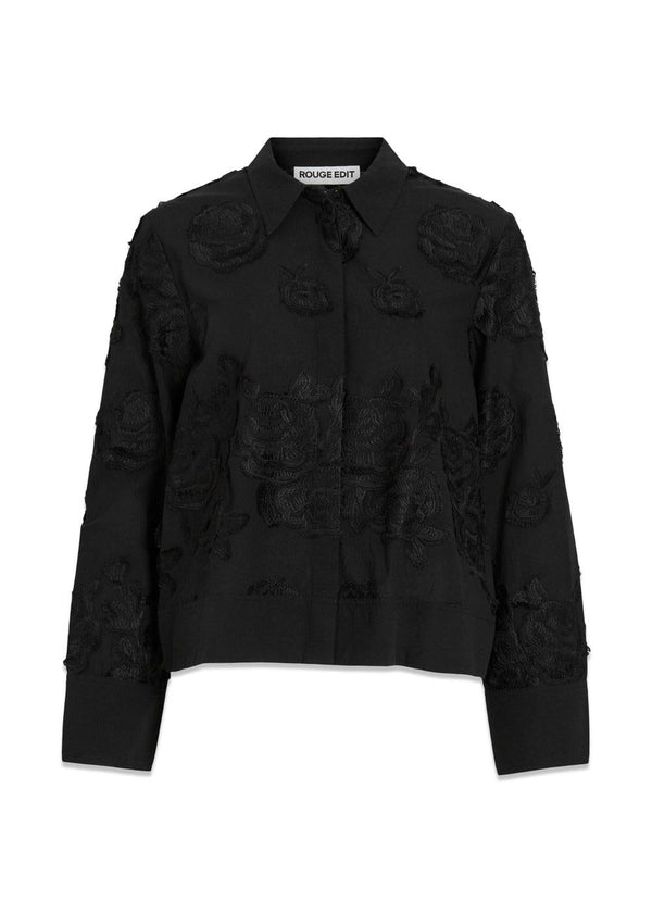 ROUZOE LS SHIRT - Meteorite-Blouses-ROUGE EDIT-Butler Loftet