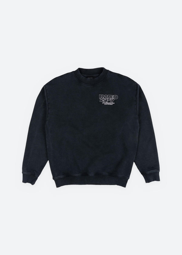 Radio 24/7 Crewneck - Grey Fadeout