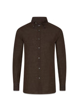 Reg Fit BD Signature Linen - Brown-Shirts-Oscar Jacobson-Butler Loftet