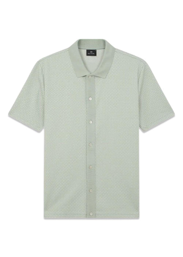 Reg Fit Button Front Polo Shirt - Green-T-shirts-Paul Smith - PS-Butler Loftet