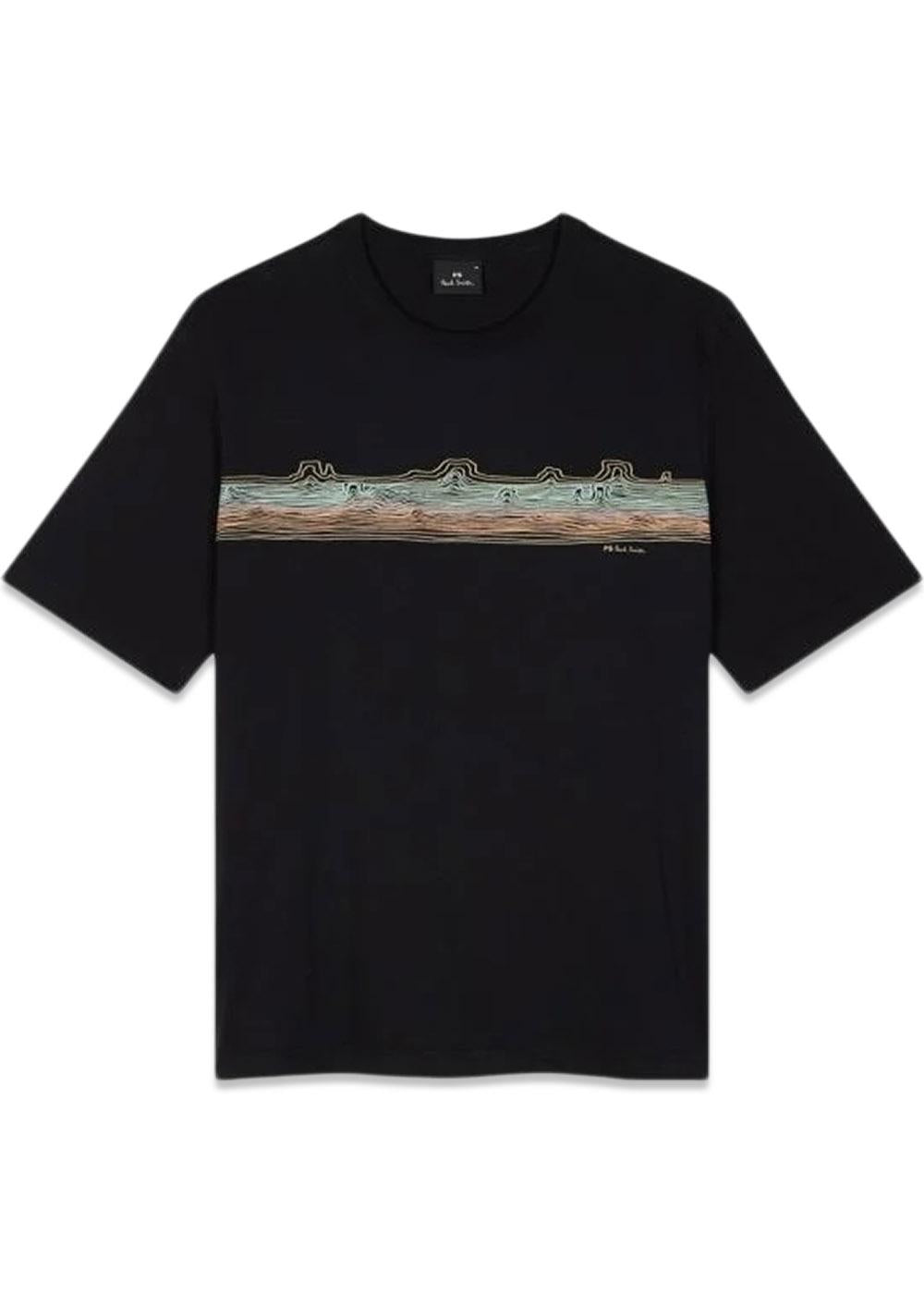 Reg Fit SS T Shirt Dessert - Black-T-shirts-Paul Smith - PS-Butler Loftet