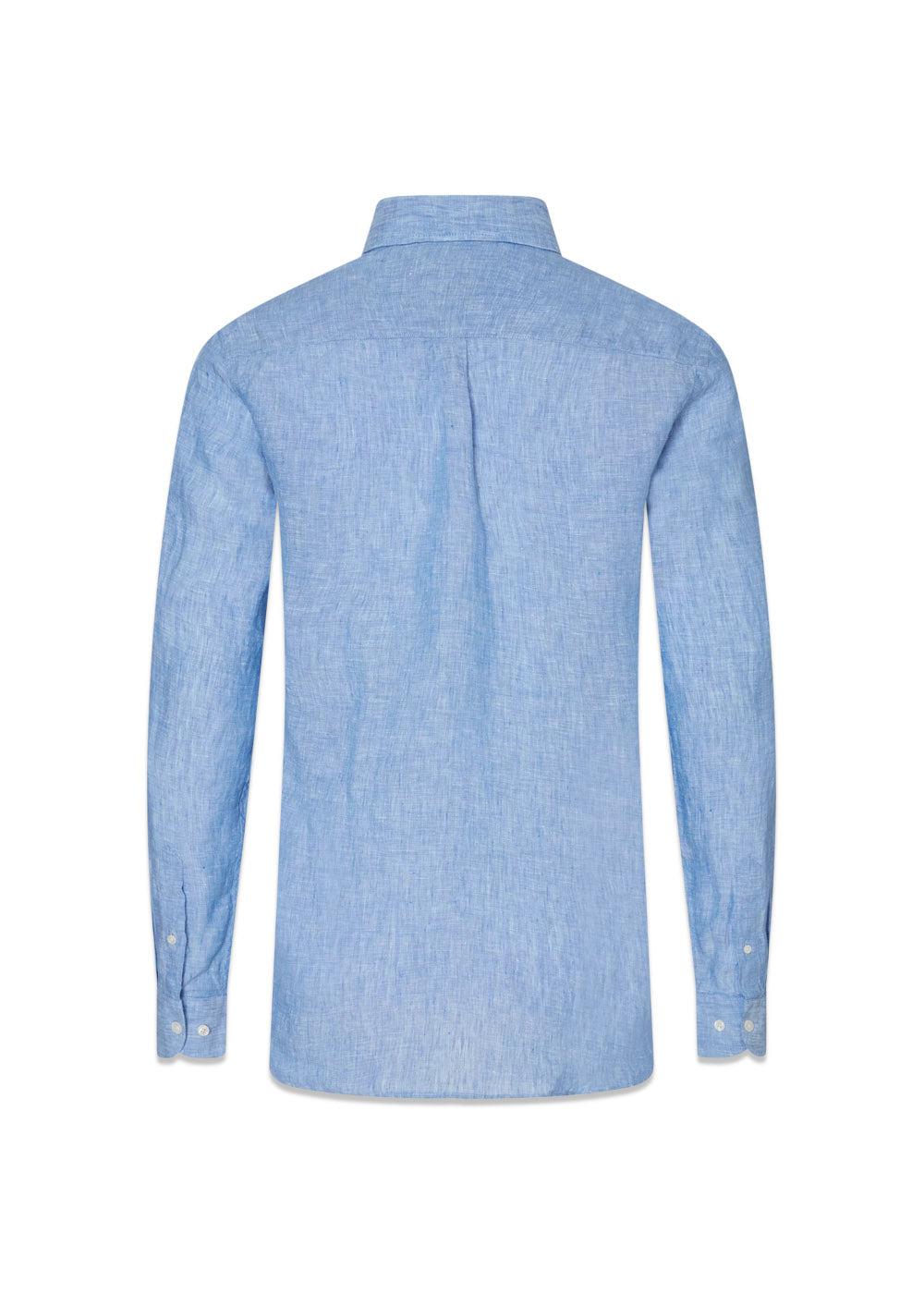 Regular Fit Signature Linen - Harmony Blue-Shirts-Oscar Jacobson-Butler Loftet