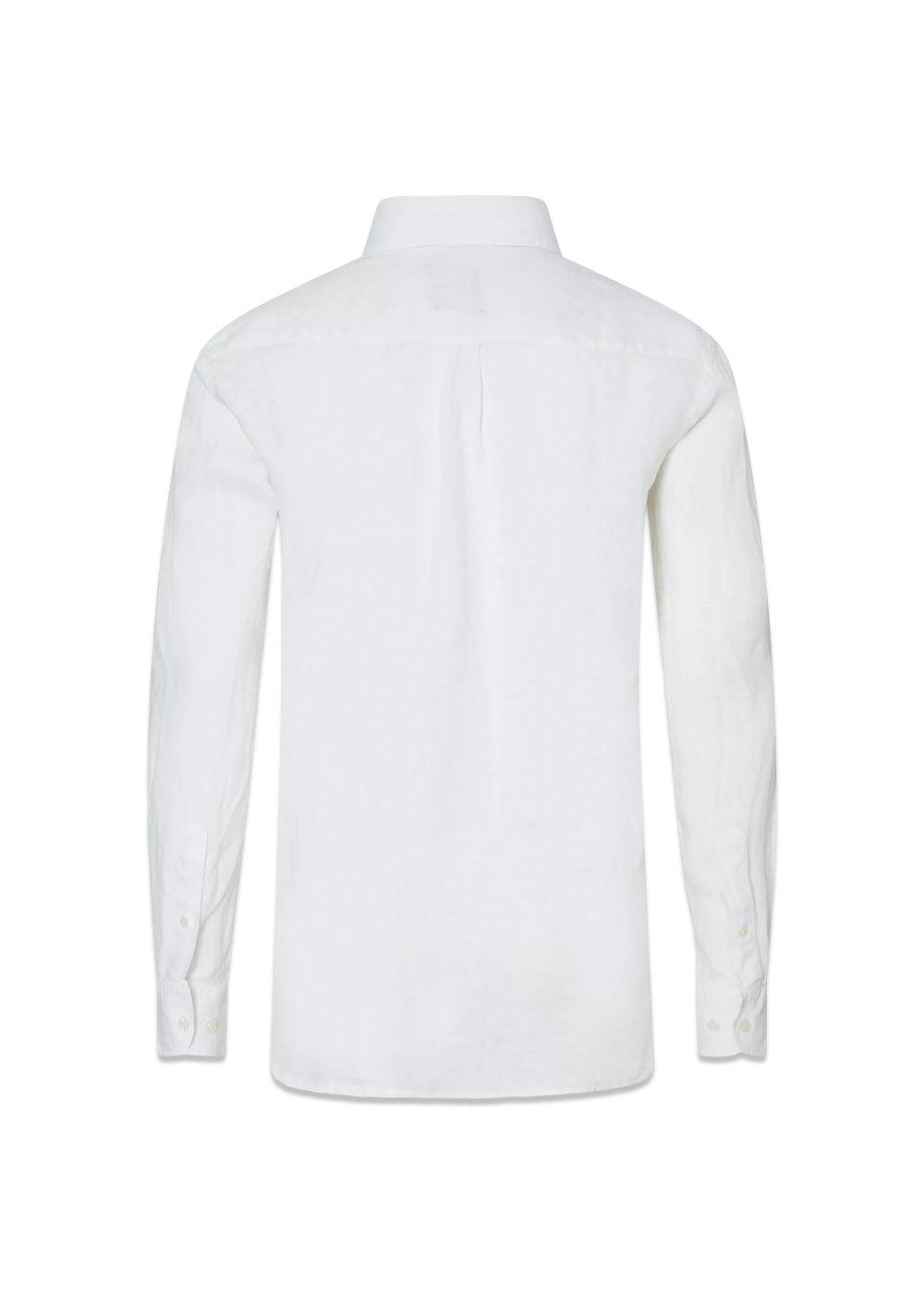 Regular Fit Signature Linen - Optical White-Shirts-Oscar Jacobson-Butler Loftet