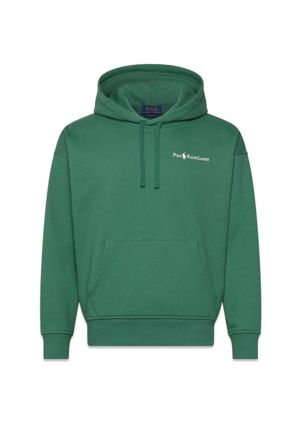 Relaxed Fit Logo Fleece Hoodie - Antique Green-Hoodies-Ralph Lauren-Butler Loftet