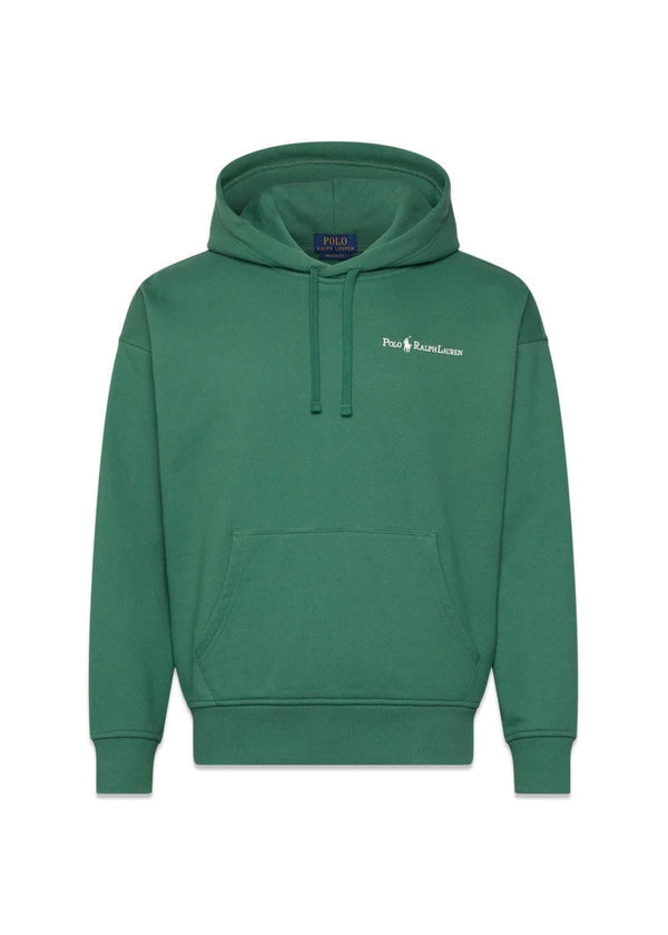 Relaxed Fit Logo Fleece Hoodie - Antique Green-Hoodies-Ralph Lauren-Butler Loftet