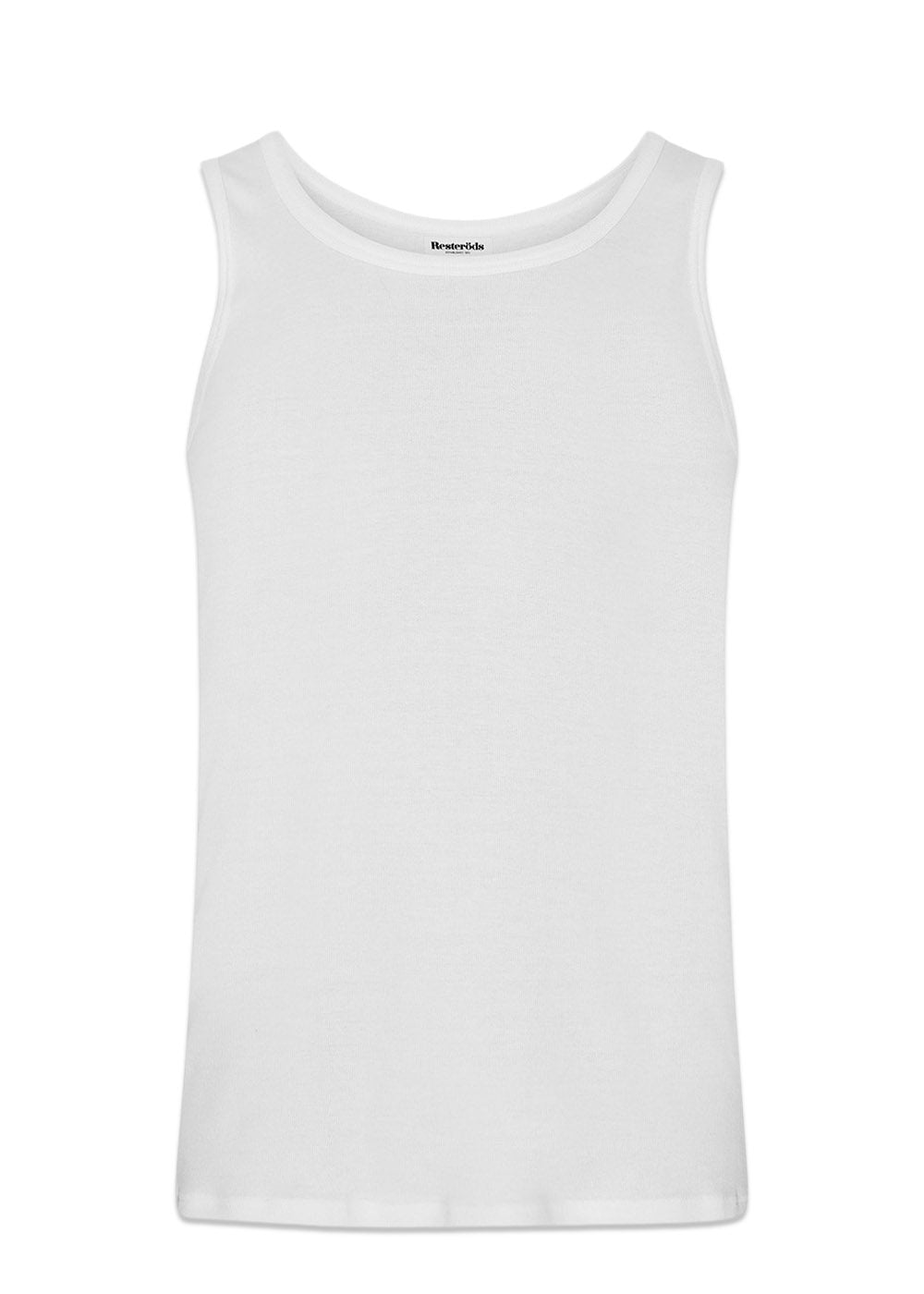 Resterôds' Rib tank Organic Cotton - White. Køb undertøj her.