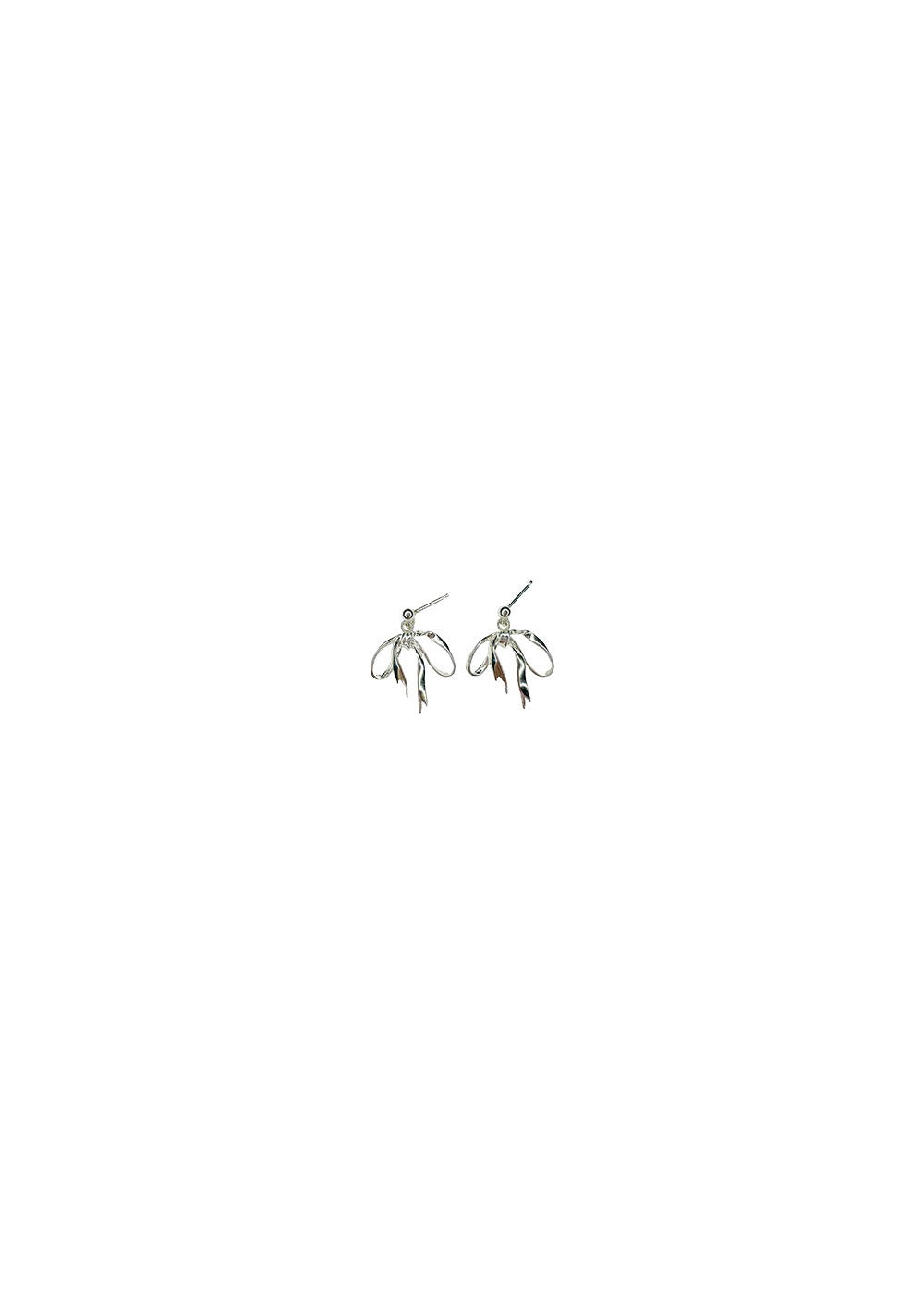 Ribbon Studs - Fs, Silverplated