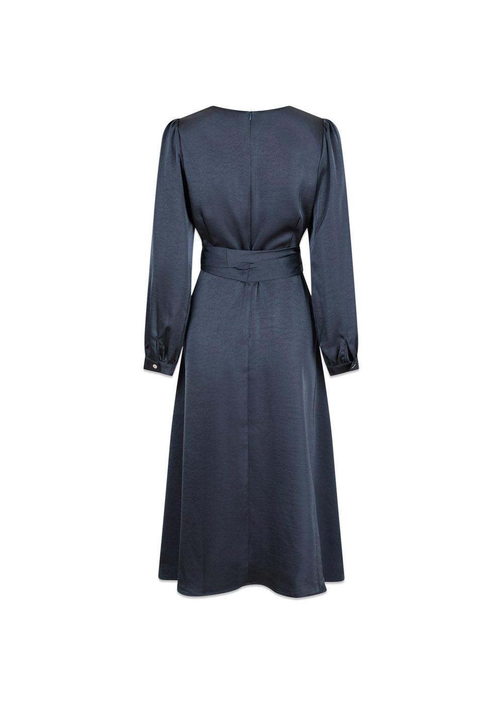 Rimini Heavy Sateen Dress - Midnight Blue