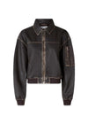 Oval Squares OSRocker Leather Bomber - Vintage Dark Oak. Køb overtøj her.