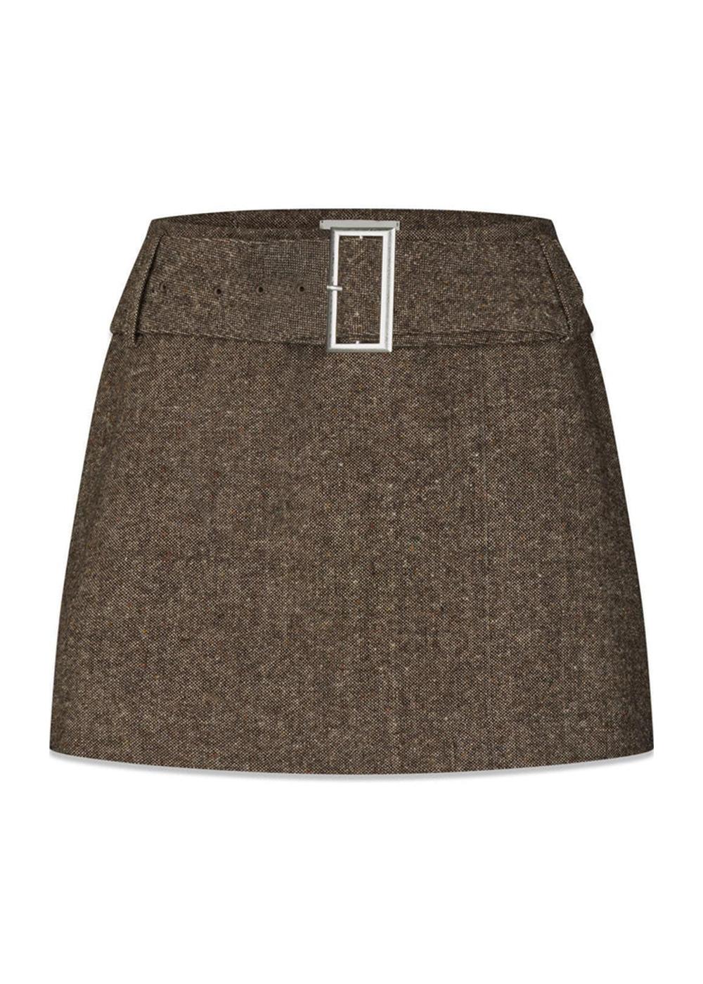 Rockymd skirt - Dark Brown Melange-Skirts-Modström-Butler Loftet