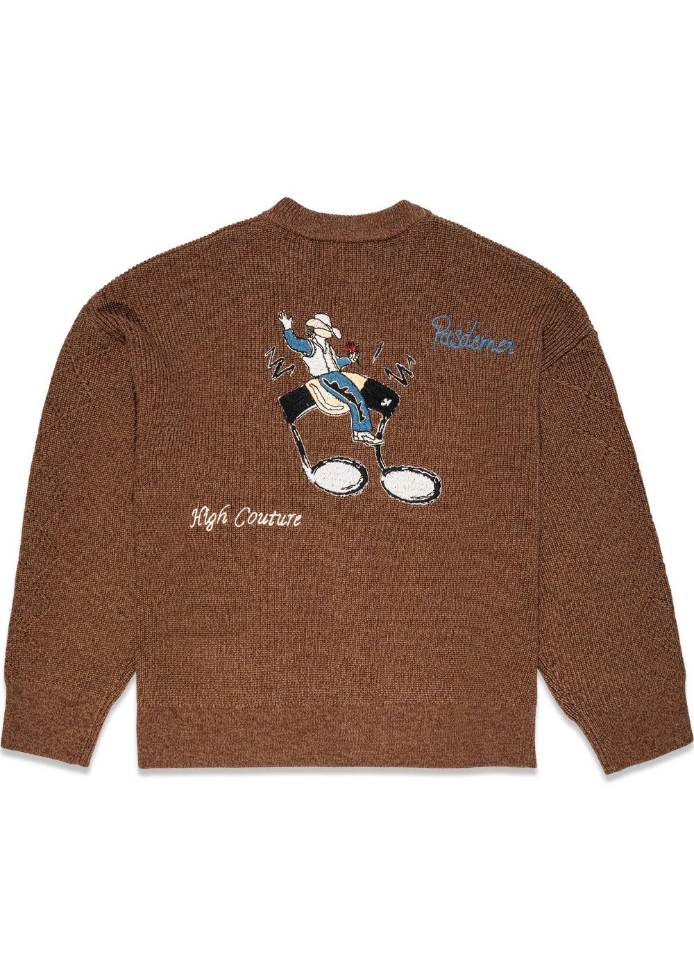 Rodeo Cardigan - Alpaca Brown-Knitwear-Pas de Mer-Butler Loftet