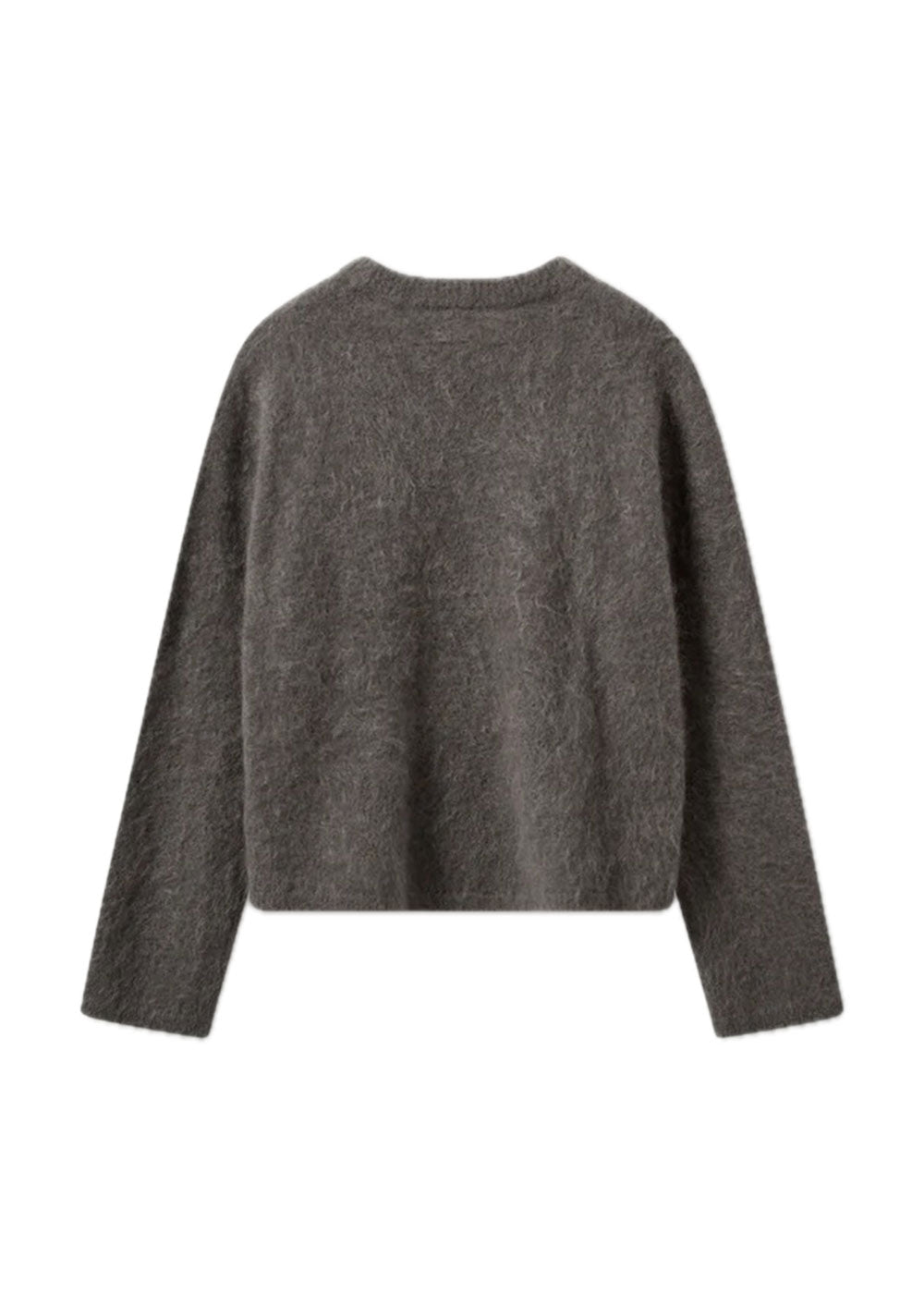 Roma Boyfriend Sweater - Grey Melange-Knitwear-The Garment-Butler Loftet