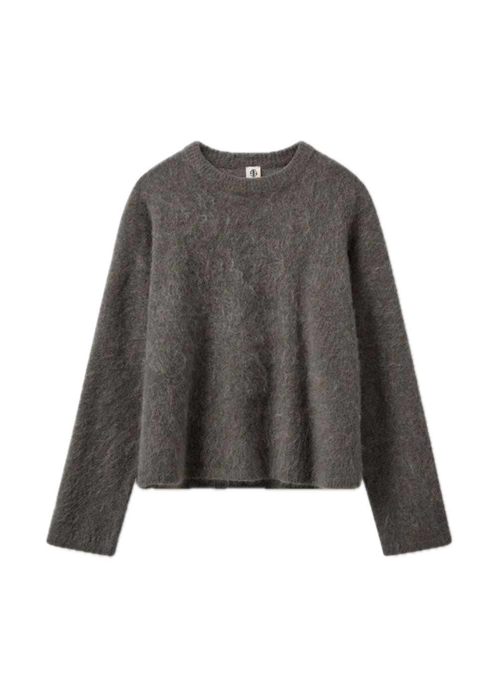 Roma Boyfriend Sweater - Grey Melange-Knitwear-The Garment-Butler Loftet