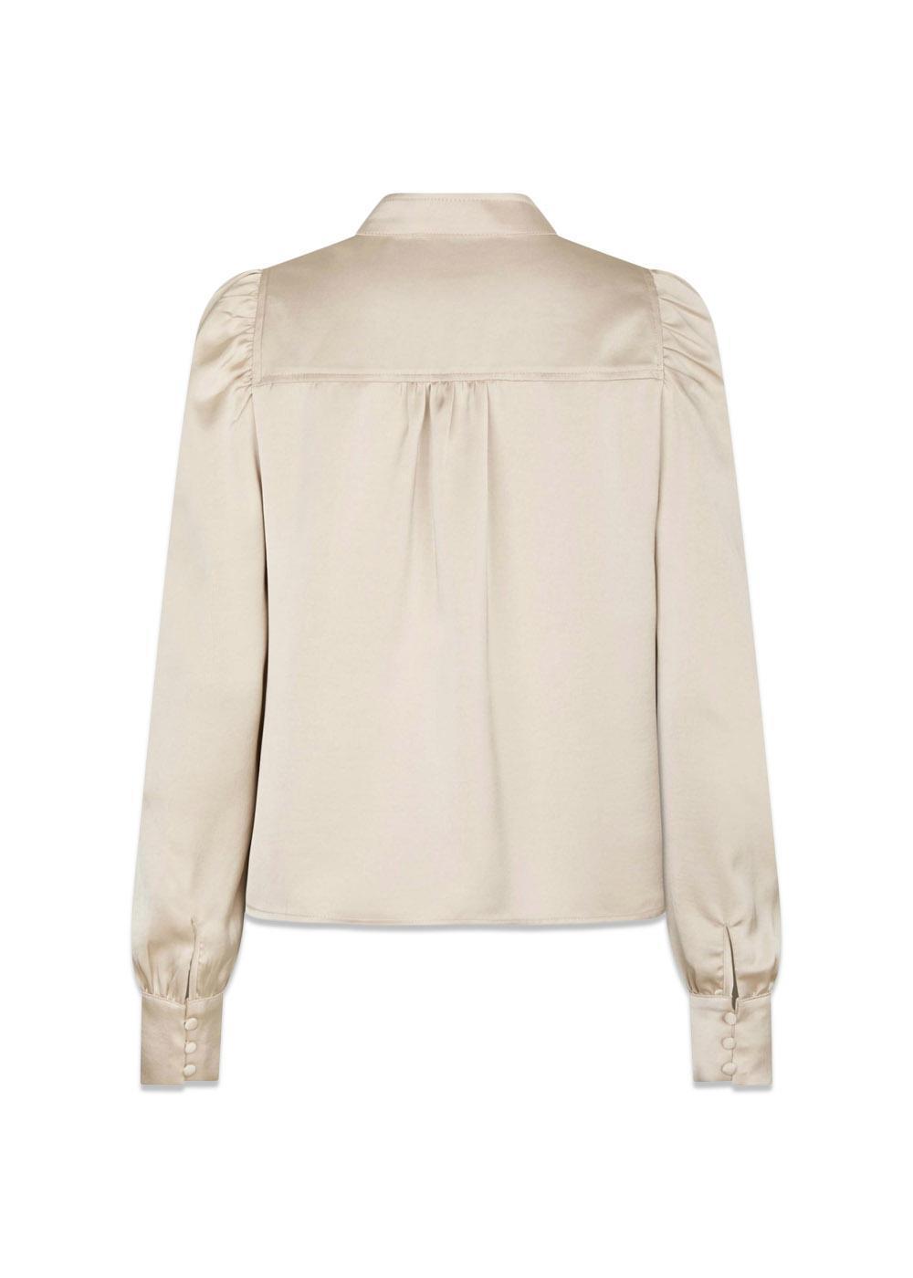 Rosslyn Heavy Sateen Blouse - Champagne-Blouses-Neo Noir-Butler Loftet