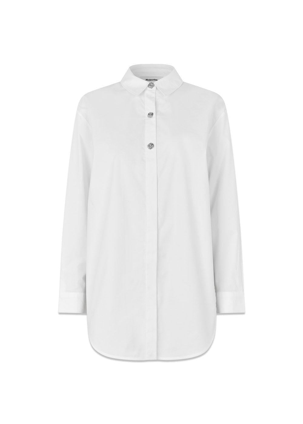 Rowanmd solid shirt - Soft White-Shirts-Modström-Butler Loftet