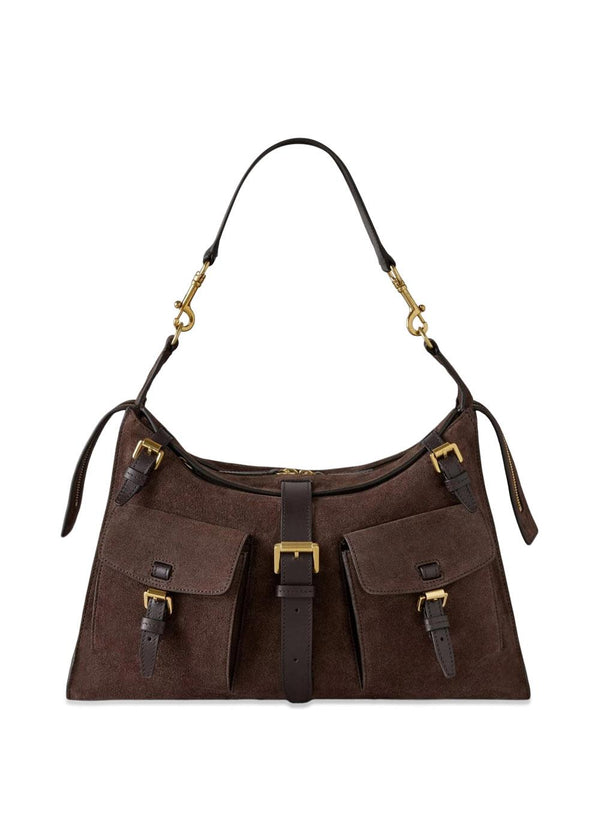 Roxanne Shoulder Suede - Chocolate-Bags-Mulberry-Butler Loftet