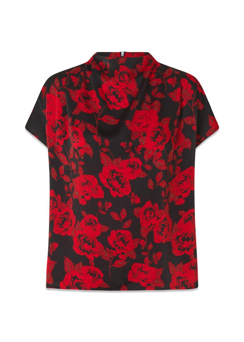 Ruthiemd print SS top - Racing Rose-Top-Modström-Butler Loftet