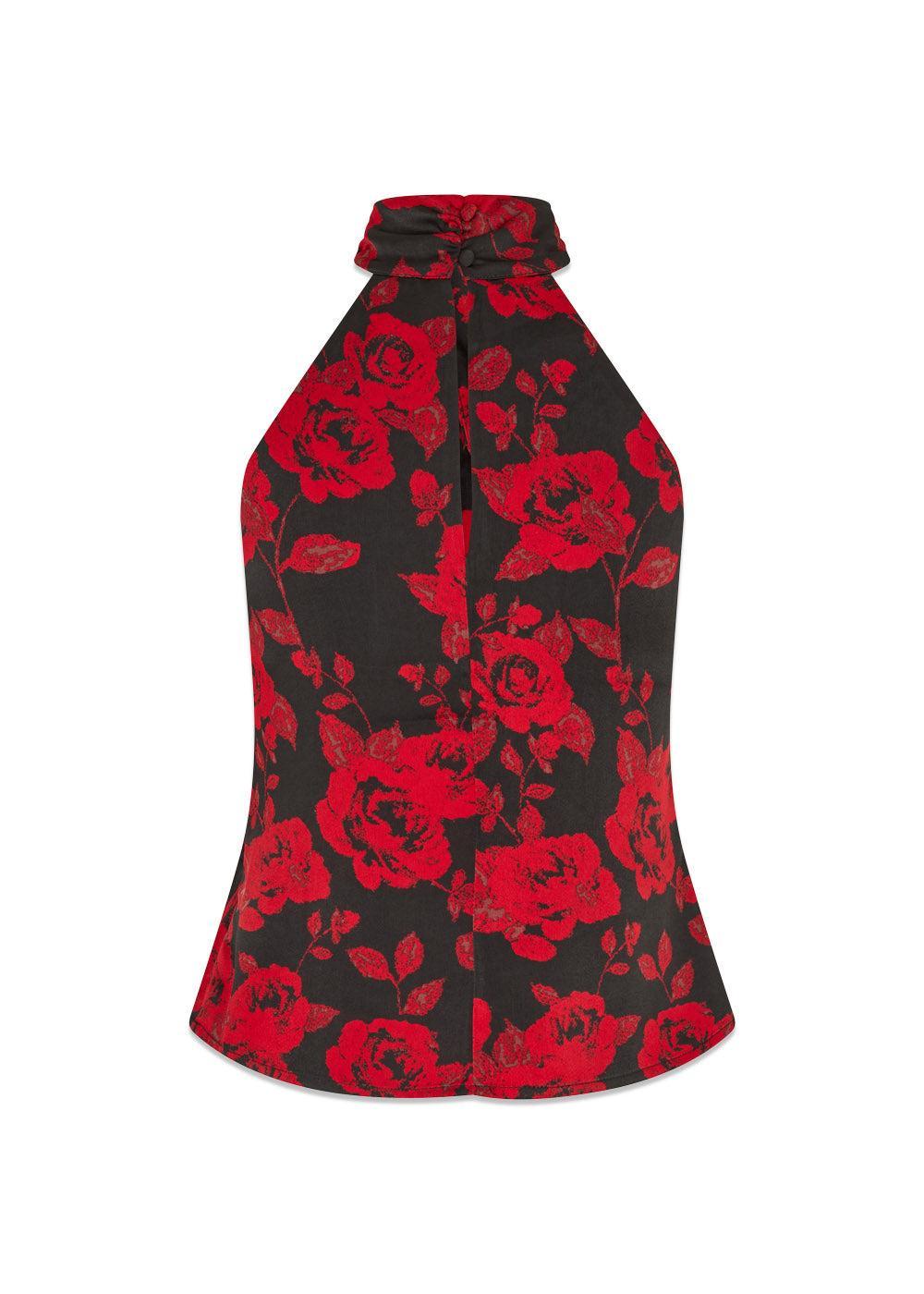 Ruthiemd print top - Racing Rose-Top-Modström-Butler Loftet