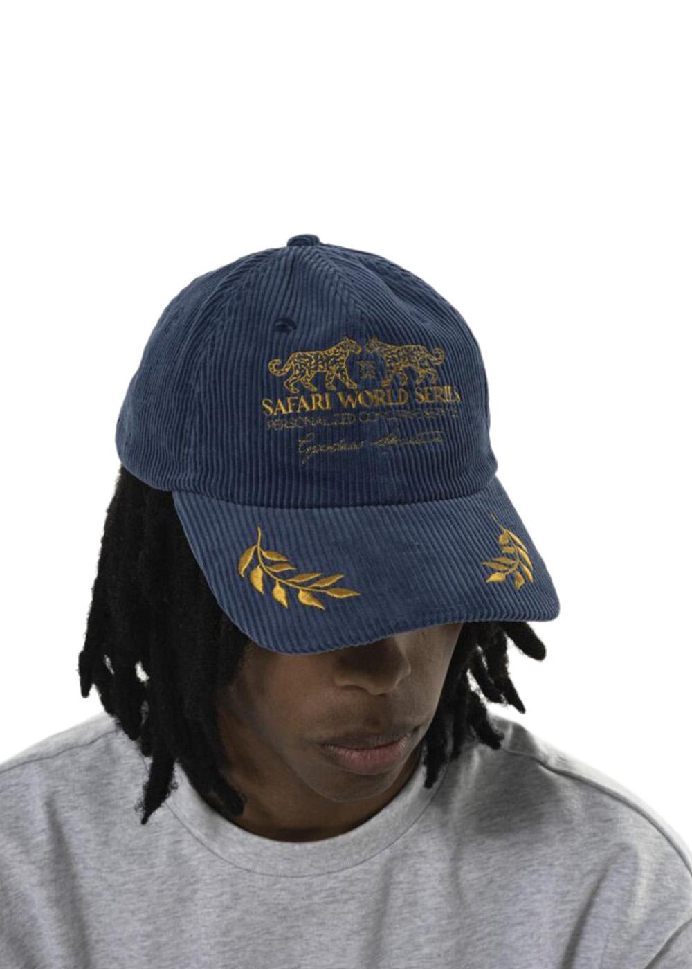 SAFARI CAP - Blue/Gold-Headwear-Goodies Sportive-Butler Loftet