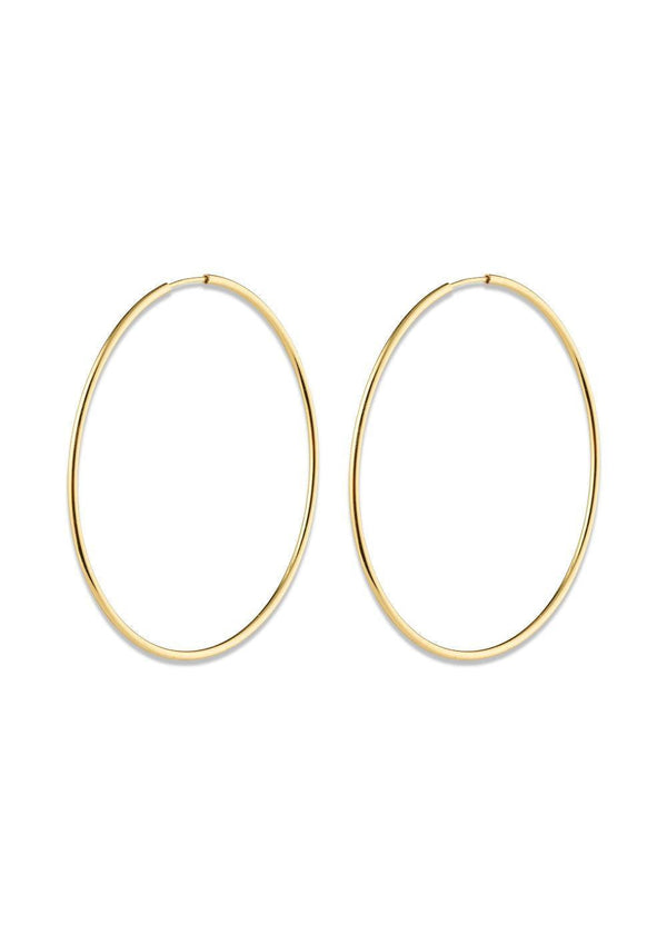 SANNE large hoop earrings gold-plated - Gold Plated-Jewellery-Pilgrim-Butler Loftet