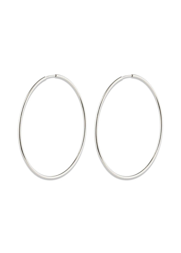 SANNE large hoop earrings silver-plated - Silver Plated-Jewellery-Pilgrim-Butler Loftet