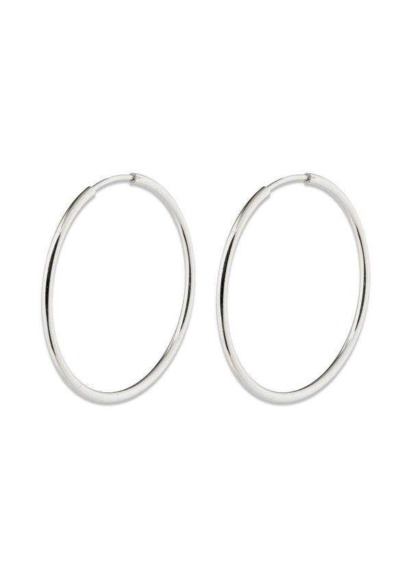 SANNE medium hoop earrings silver-plated - Silver Plated-Jewellery-Pilgrim-Butler Loftet