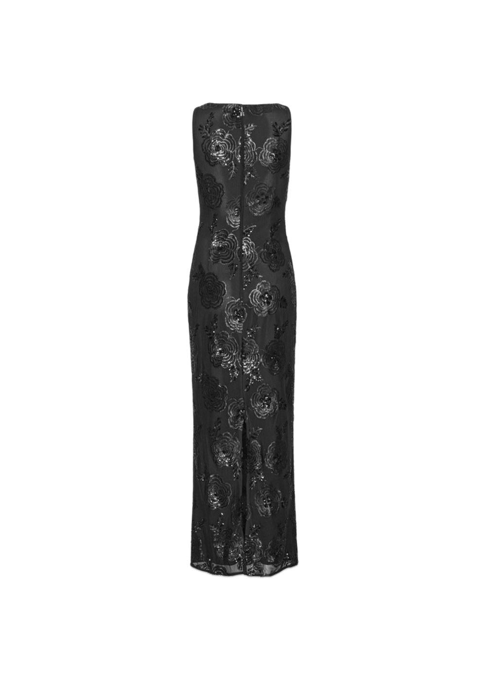 SEQUINS FITTED MAXI DRESS - Black-Dress-Rotate-Butler Loftet