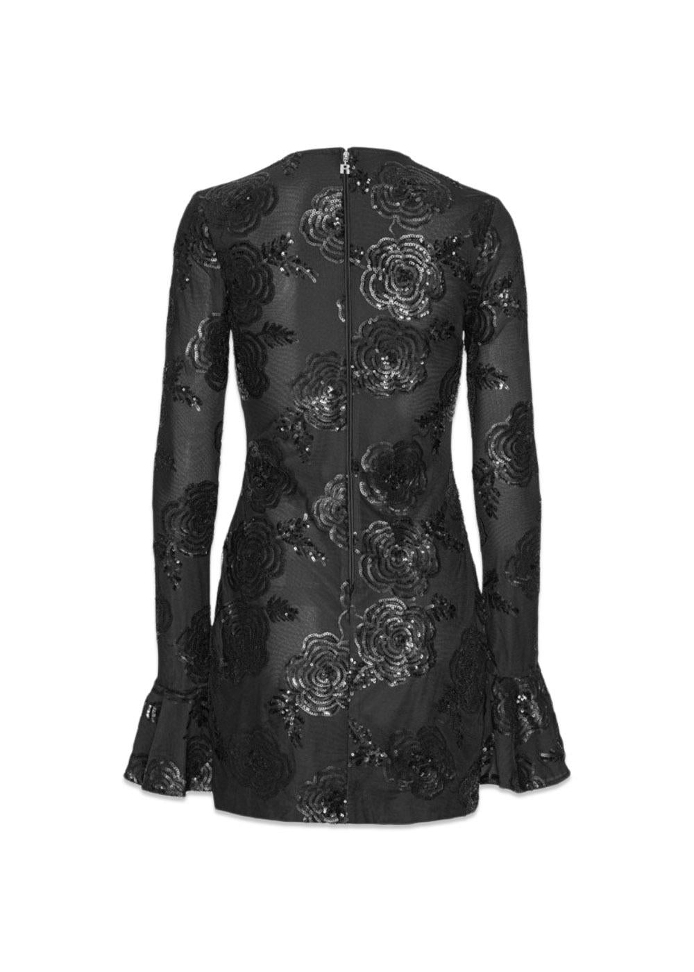 SEQUINS LS MINI DRESS - Black-Dress-Rotate-Butler Loftet