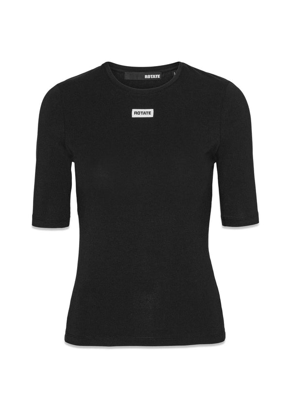 SHORT SLEEVE T-SHIRT - Black-T-shirts-Rotate-Butler Loftet
