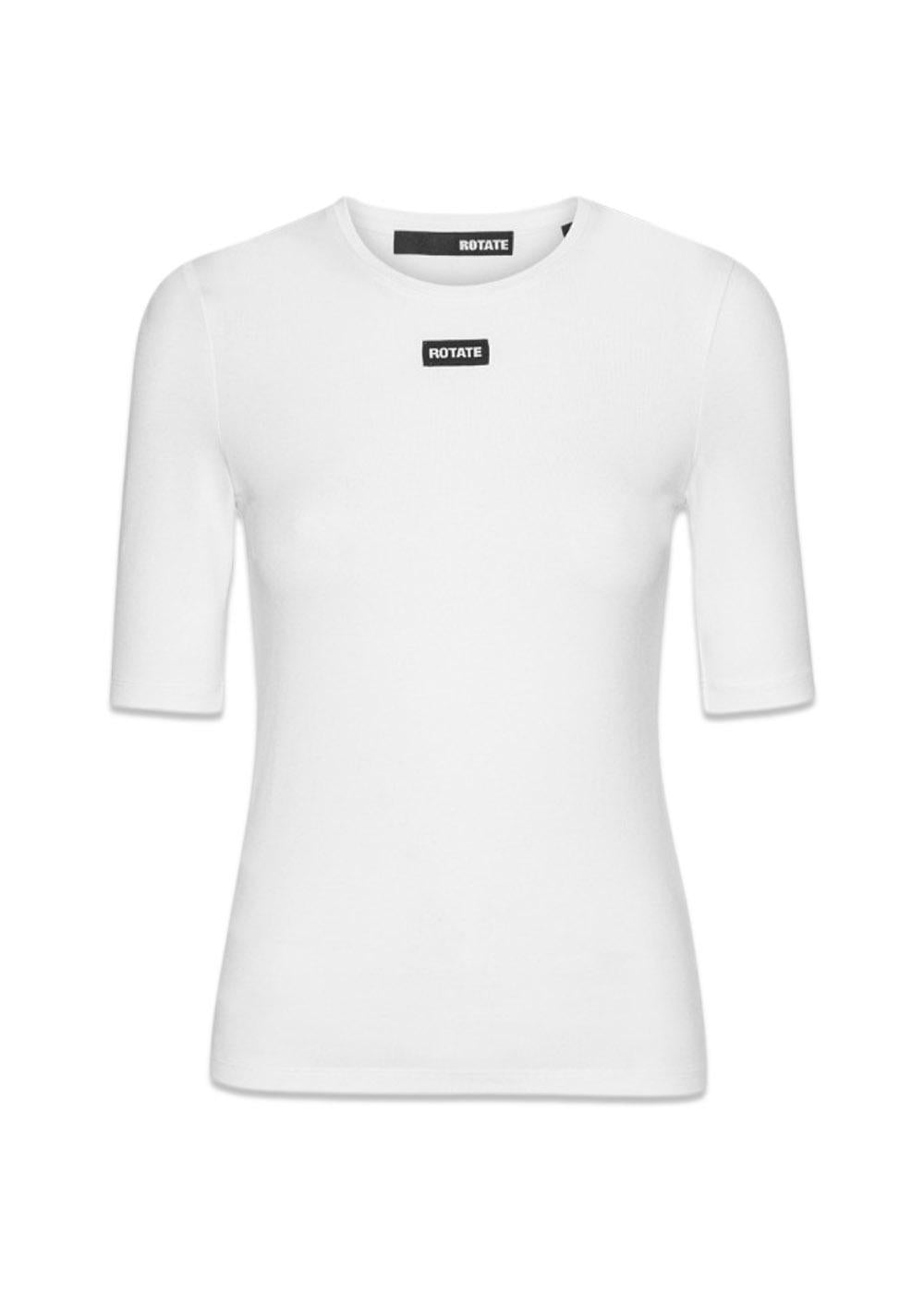 SHORT SLEEVE T-SHIRT - Bright White-T-shirts-Rotate-Butler Loftet