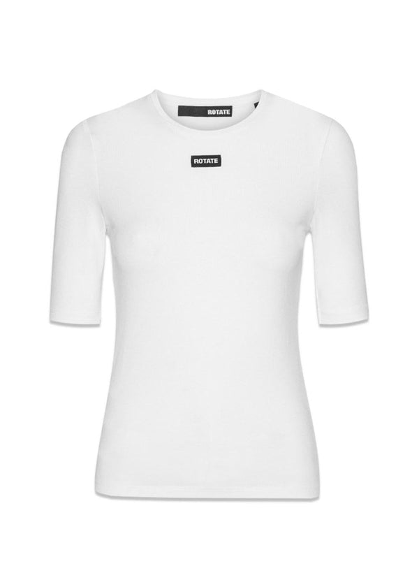 SHORT SLEEVE T-SHIRT - Bright White-T-shirts-Rotate-Butler Loftet