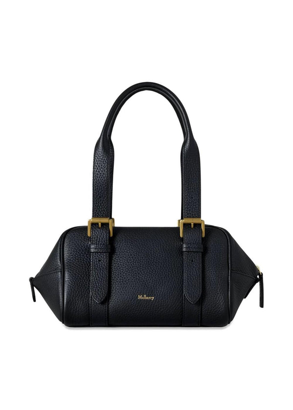 SMALL BOSTON HEAVY GRAIN - Black-Bags-Mulberry-Butler Loftet