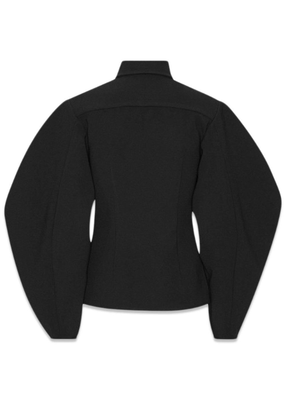 SUITING FITTED SHIRT - Black-Shirts-Rotate-Butler Loftet