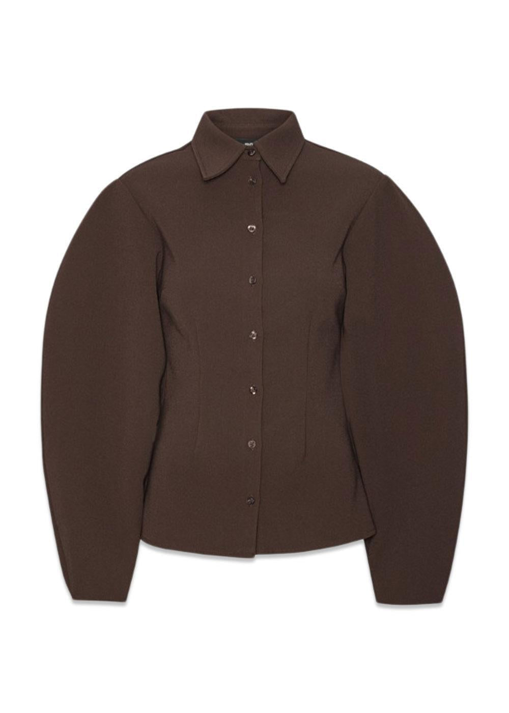 SUITING FITTED SHIRT - Chicory Coffee-Shirts-Rotate-Butler Loftet