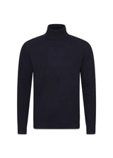 Salim Rollneck - Navy-Knitwear-Oscar Jacobson-Butler Loftet