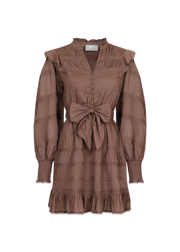 Salli S Voile Dress - Light Brown