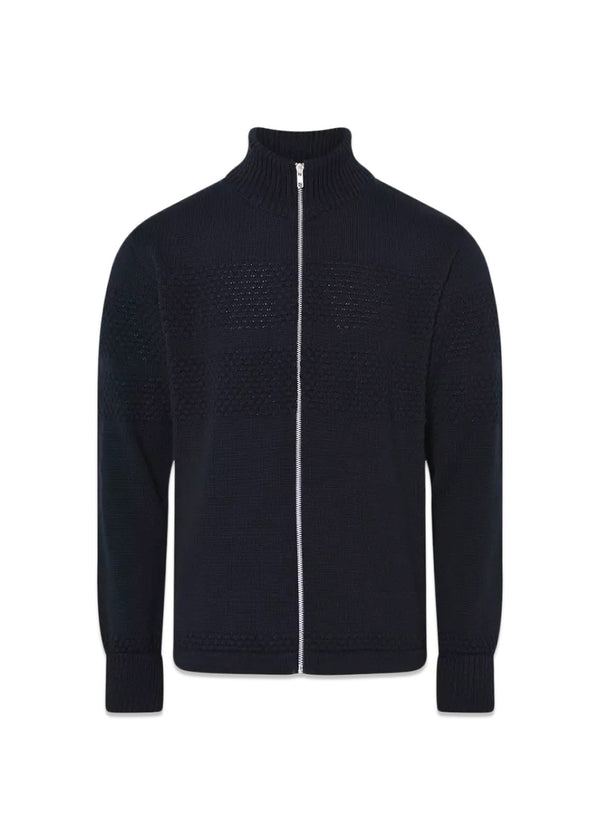 Saltum Sailor Zip - Navy-Knitwear-Clipper-Butler Loftet