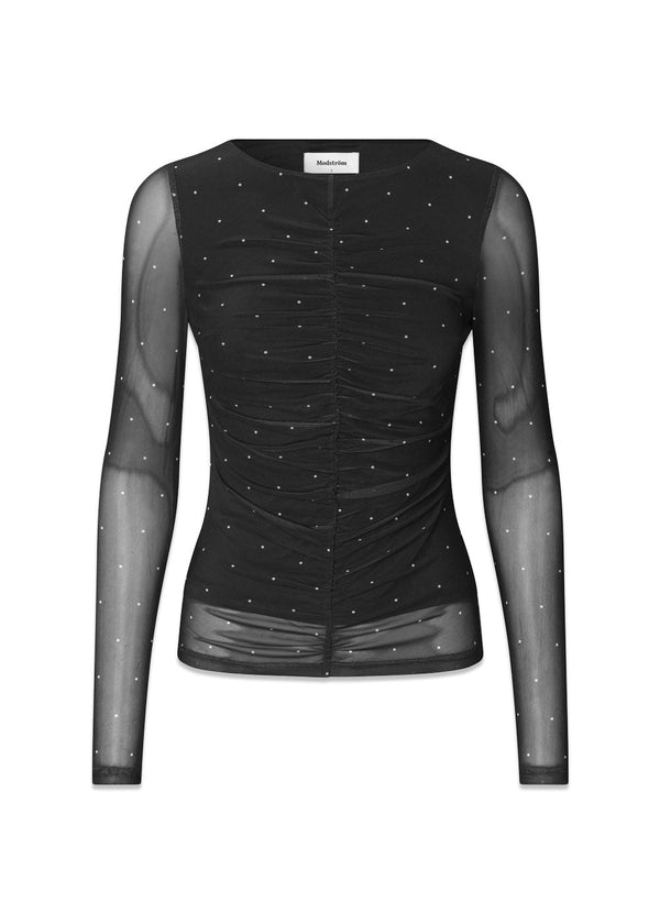Samalamd print top - Black Dot-Top-Modström-Butler Loftet