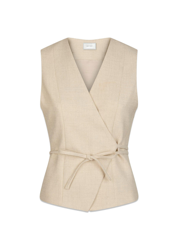 Samara Melange Waistcoat - Beige Melange