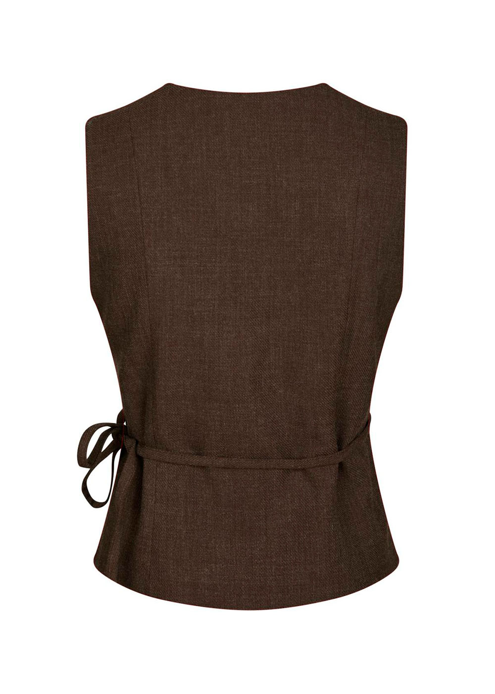 Samara Melange Waistcoat - Brown Melange-Outerwear-Neo Noir-Butler Loftet