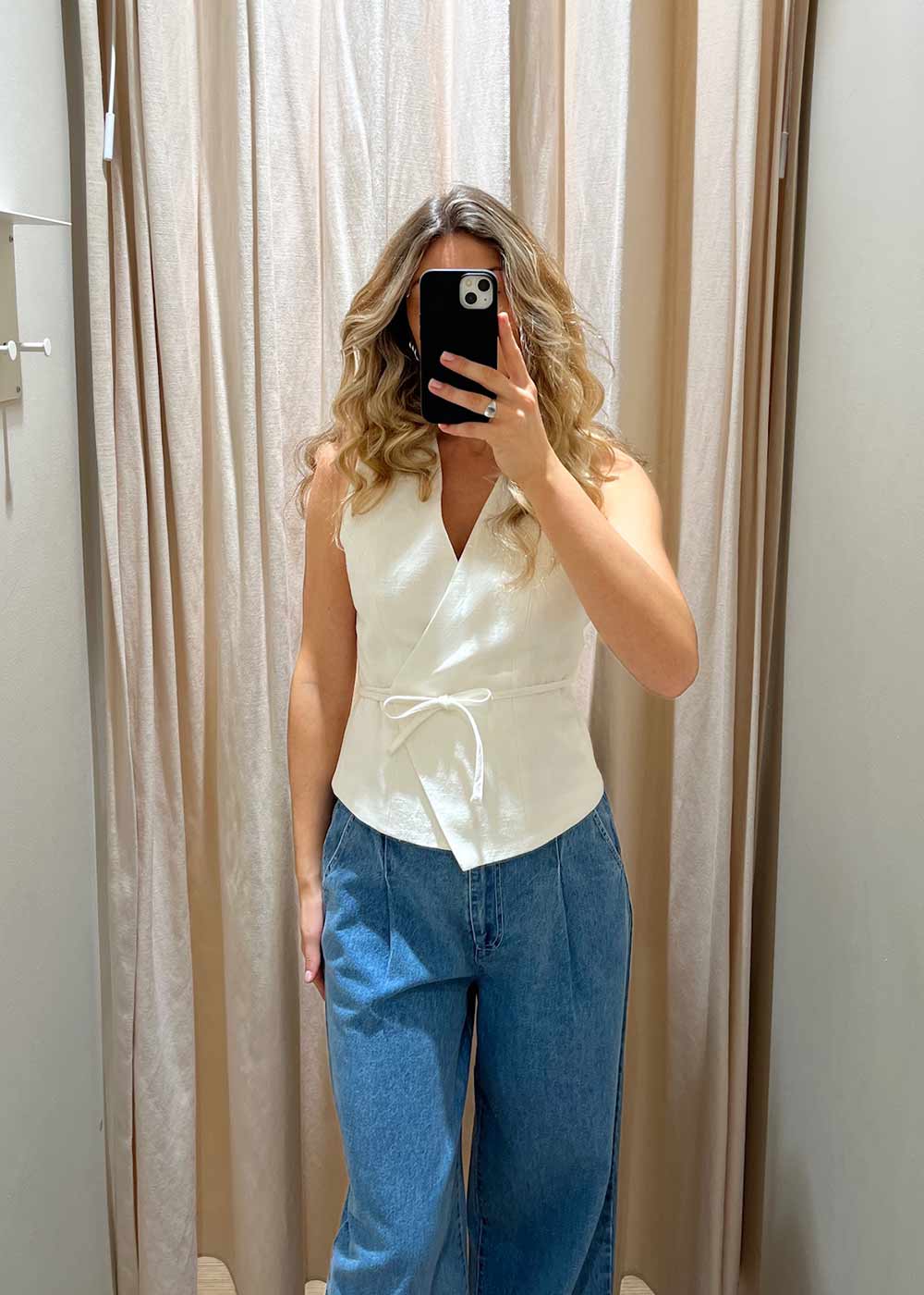Samara Butler Samara Ramie Waistcoat - Off White – Butler Loftet NO