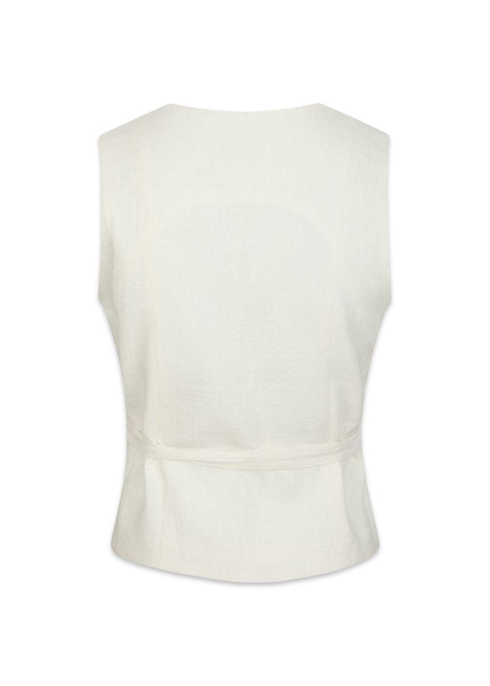 Samara Butler Samara Ramie Waistcoat - Off White – Butler Loftet NO