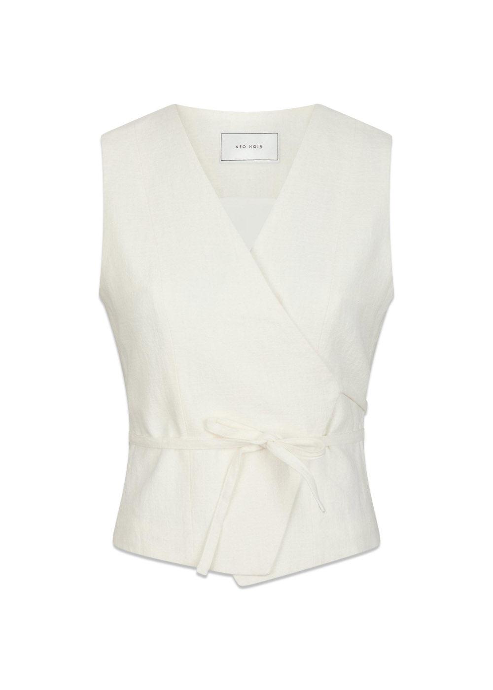 Samara Butler Samara Ramie Waistcoat - Off White – Butler Loftet NO