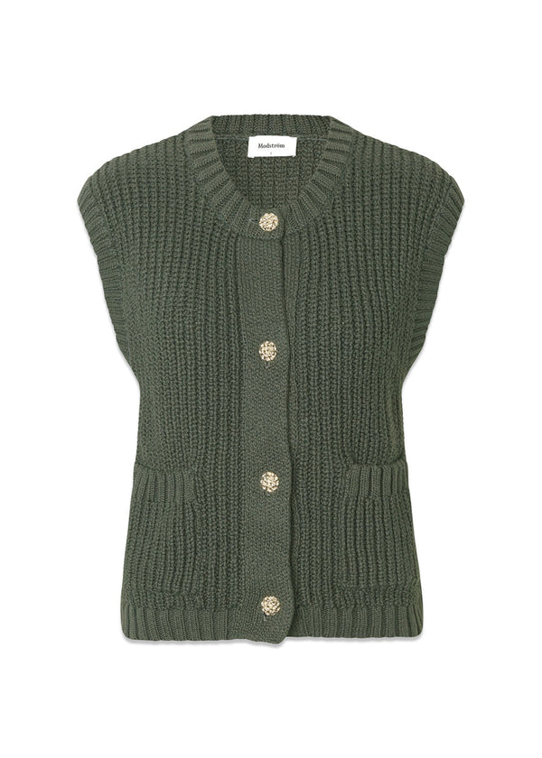 Scottmd vest - Beluga-Knitwear-Modström-Butler Loftet