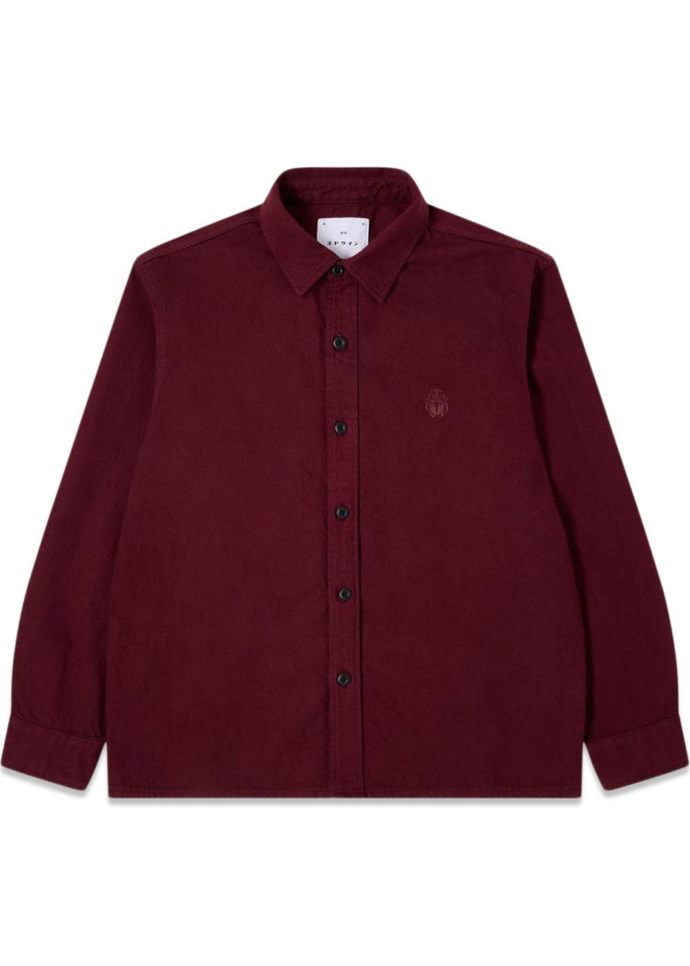 Seabstian Shirt LS - Wine-Shirts-Edwin-Butler Loftet