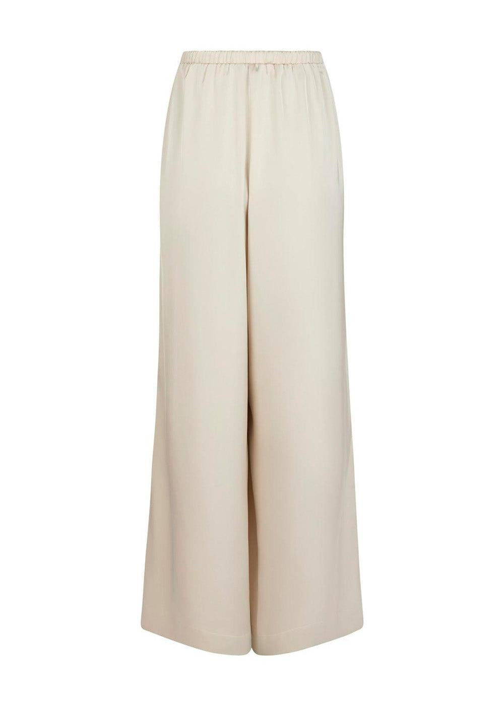 Sebba Satin Pants - Ivory-Pants-Neo Noir-Butler Loftet